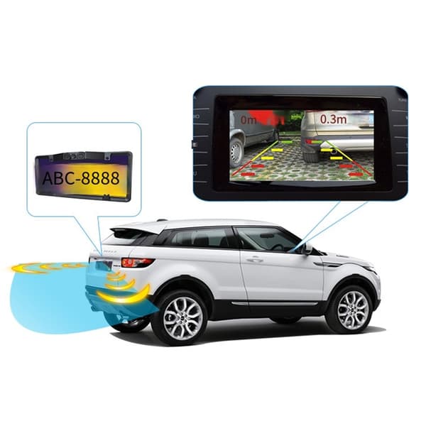 Nummerskyltsram Backkamera Vidvinkel Backspegelsystem Hög Definition