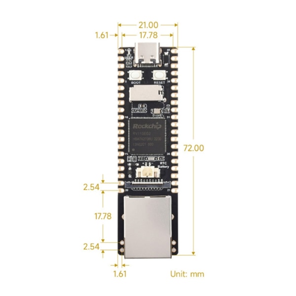 För LuckfoxPico Pro / LuckfoxPico Max ARM CortexA7 / RISC-V Linux RV1106 Rockchips Board Development Board D