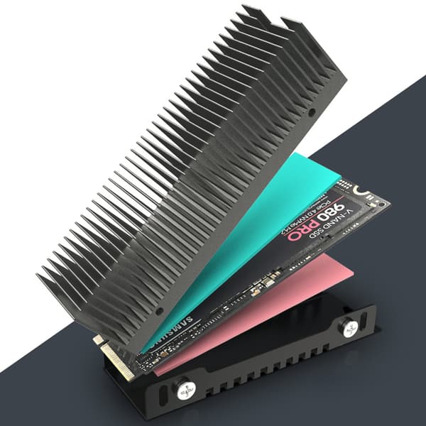 til M.2 SSD Køleplade Køling Termisk Pad M2 NVME 2280 Solid Harddisk Køler