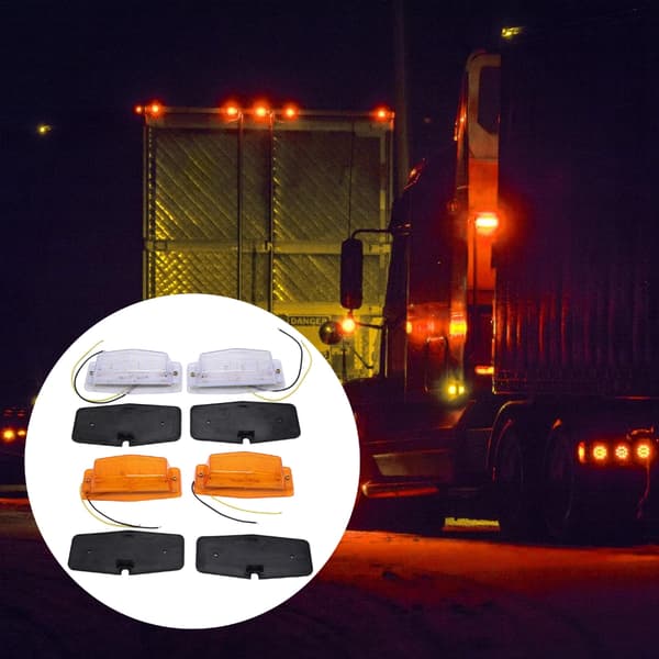 Dobbelte trailer sidelygter 2 stk. Orange