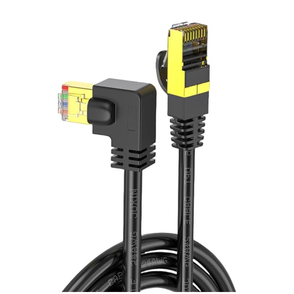 Cat8 Ethernet-kabel 10 Gbps rask nettverkskabel 10 Gigabit patchkabel 1m Bend down