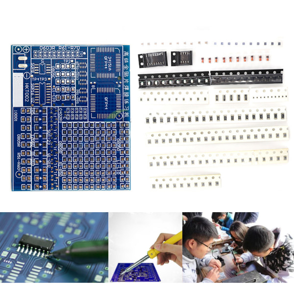 Lödningsövningskort Kit Resistor Diod Transistor DIY Svetsövning