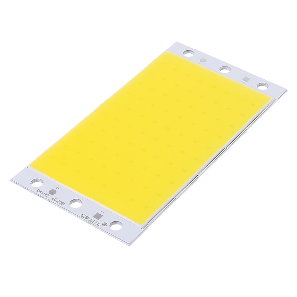 94x50mm COB Panel Light DC12-24V LED Strip Shape Lamp 15W Hög ljusstyrka LED Li White