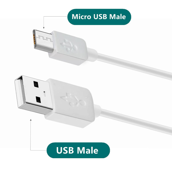 Superlång USB till Micro USB -laddningskabel för termometer/kamera Lång hållbar laddarkabel 393,7 tum/590,55 tum 15m