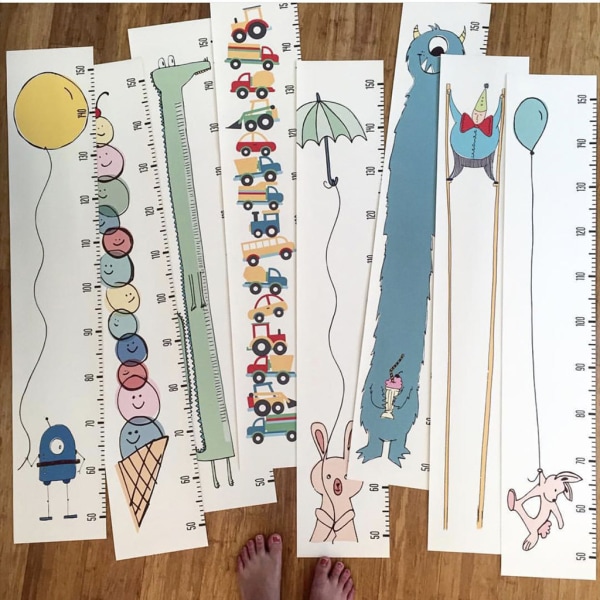 Nordic Children Height Linjal Hängande tillväxtdiagram Kids Growth Measuring Linjal null - Elephant balloon