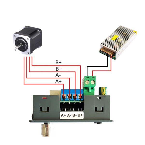 Högprecisionsstegmotorstyrenhet integrerat kort med LCD-skärm DC5~30V4A pulshastighetsvinkelkontrollmodul