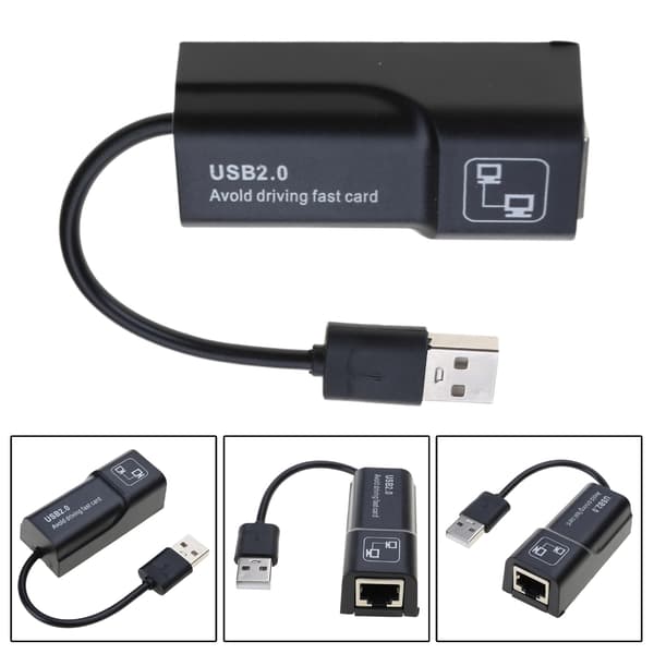 USB til Ethernet-adapter USB 2.0 til 10/100mbps LAN Nettverksadapter Ethernet