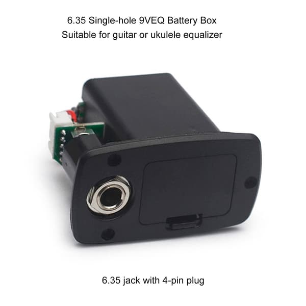 Batterikasseboks 9V batterirom for elektrisk gitar bass tilbehør