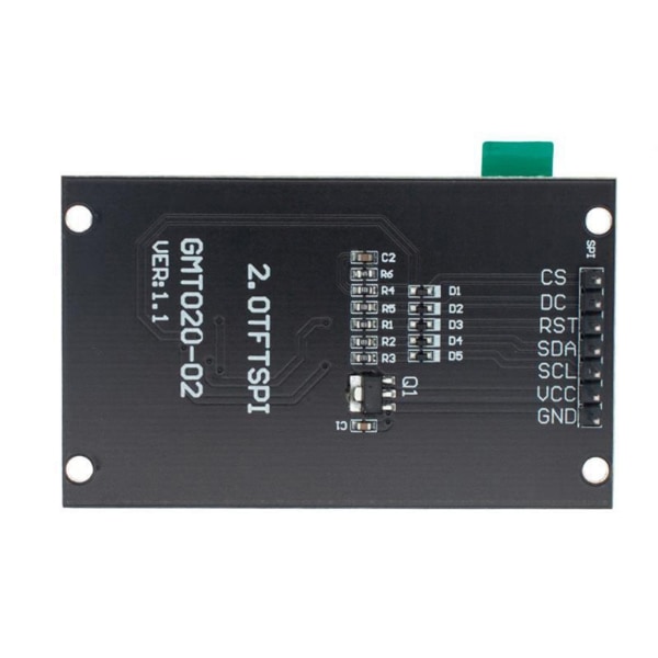 2,0 tums TFT-skärm OLED LCD-enhet IC ST7789V 240RGBx320 Dot-Matrix SPI-gränssnitt för Arduio LCD-skärm i fullfärg