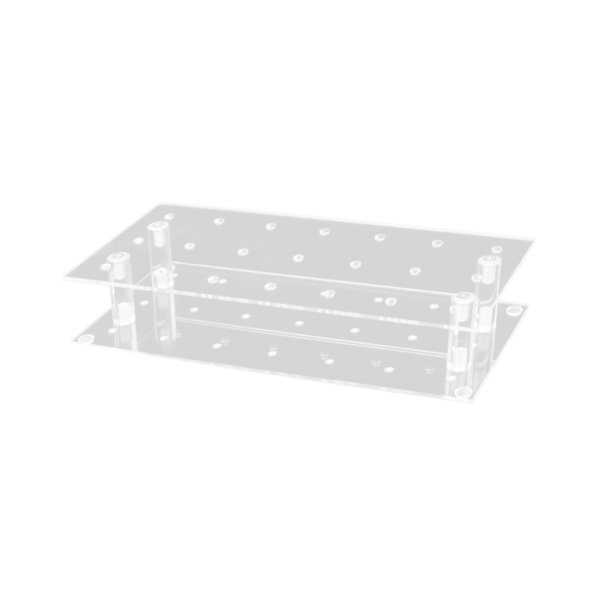 Klar Akryl Kakestativ Elegant 21 Hull Klar Firkantet Lollipop Holder for Bryllup Fest Ferie Godteri Display Stativ