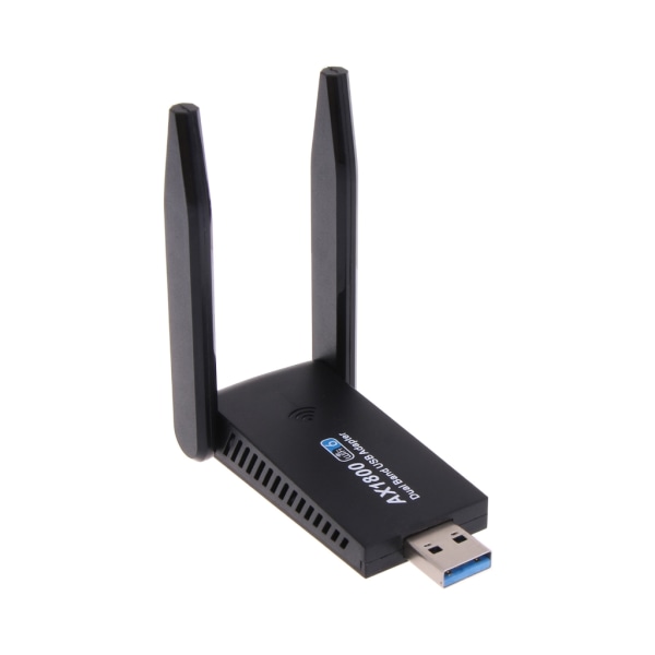 1800M USB WIFI 6 Adapter Dubbel Antenn Nätverkskort AX1800 Dual-Band 2,4/5Gh WiFi Adapter WIFI6 för PC Laptop Tablets