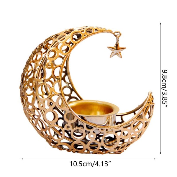 Eid Mubarak Metal Moon Rökelse för brännare Elegant heminredning Islam Muslim Aromaterapi för brännare Ramadan Festival Gold