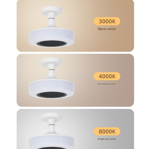 Baderom LED Taklampe med Varmevifte og Integrert Belysning
