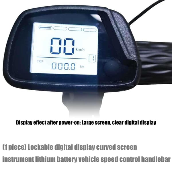 Digitalt buet display E-sykkel gasshåndtak låsbart fartssensor for sykling
