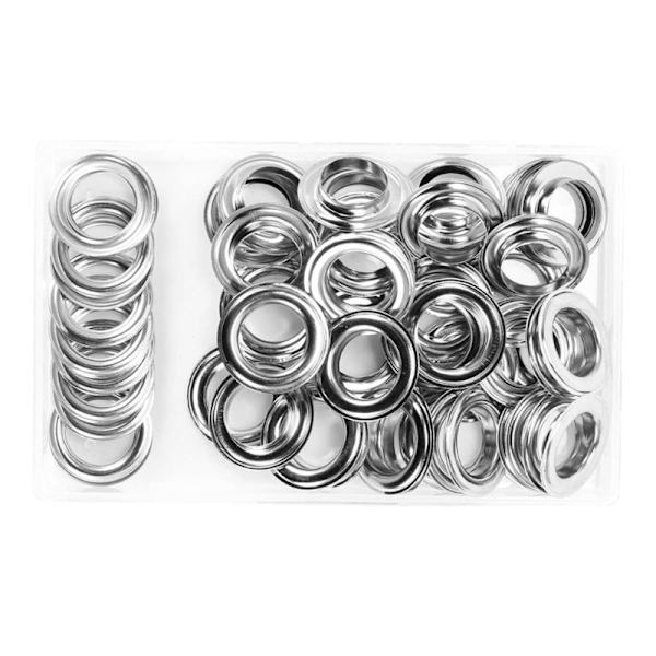 20mm Öljettstans Set Stor Presenning Öljett Set Silver Metall Grommet Öljett Set för Gardiner Canvas Tyg Kläder