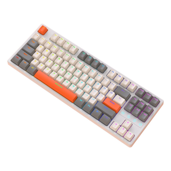 K87 Gaming Trådløst Mekanisk Tastatur RGB 3-modus TypeC 2.4G- Bluetooth-kompatibel5.0 Trådløst Tastatur 87 Taster Hotswap