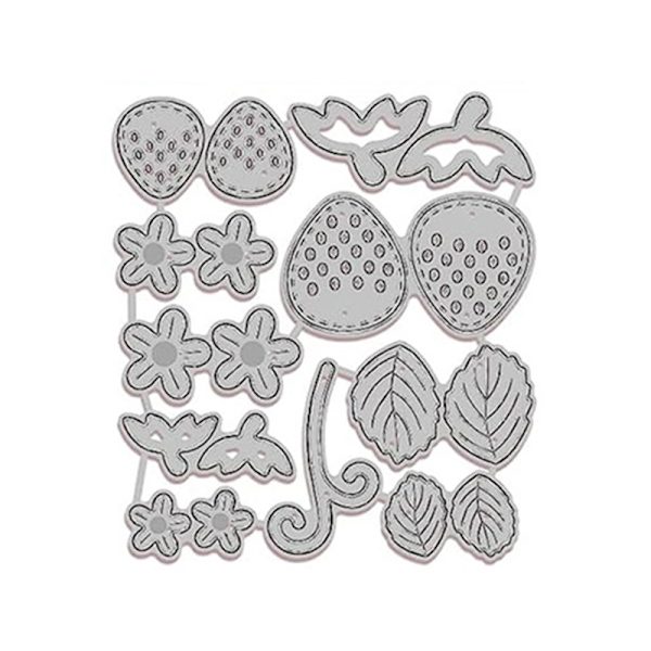 Jordbær Metal Skærestencils Scrapbooking Stencil Udskæringer Kort Prægning DIY Fotoalbum Skabelon Form Dekoration