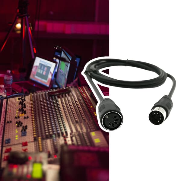 MIDI 5-Pin DIN Han Hun Kabel til Keyboards og Lydmodul Tilbehør