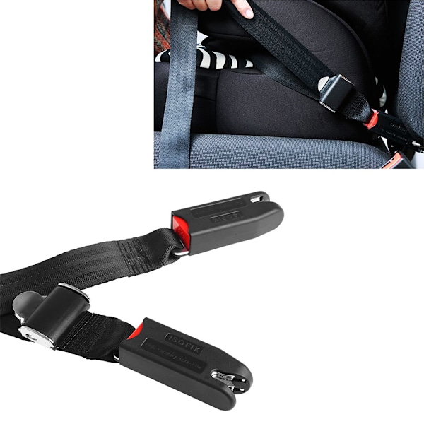 Bilbarnesikkerhet for Sete Isofix/for Latch Myk Grensesnitt Koblingsbelte Fiksering