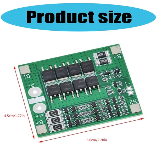 Litiumbatteri 18650 Lader PCB 3S 25A For Drillmotor 12V Balansemodul