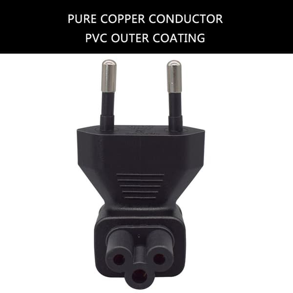 EU4.0MM til IEC320 C5 strømadapter EU-standard 2-pinners til IEC320 C5