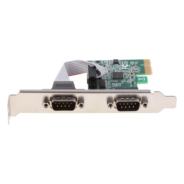PCIe Dual Serial Expansion Card Chip AX99100 2 Port Industrial DB9 COM RS232 Converter Adapter Controller för stationär PC
