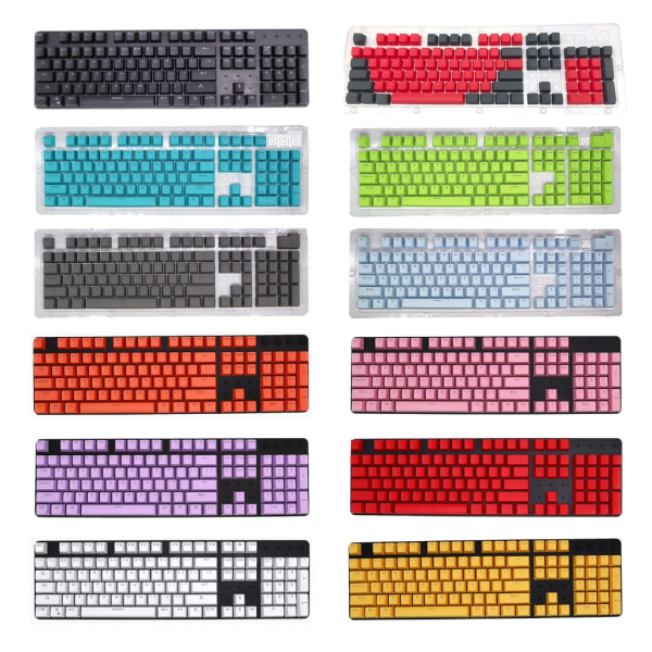 104st/ set Universal Mekaniskt Tangentbord Keyboard Ergonomisk bakgrundsbelyst för Key Cap Keycaps för Cherry MX Mechanical Keyboard Pink