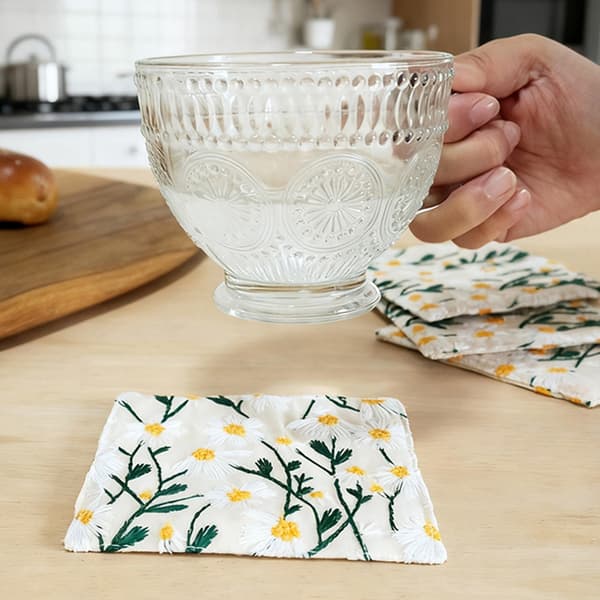 Nem vedligeholdelse Daisy-tema bordskånere sæt kopper småting husholdning