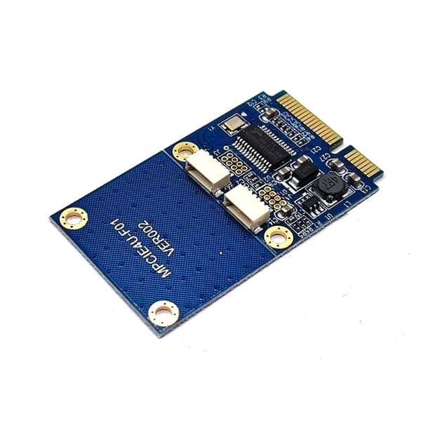 Lille PCIE til to USB2.0 adapterkonverter med hurtig hastighed til bærbare computere
