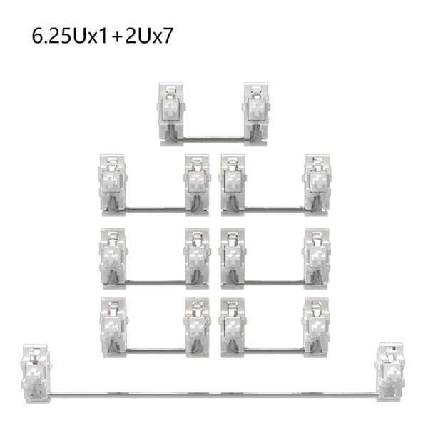 8 STK Præcise POM Mount Stabilisatorer 6.25U 2U Gaming Tasteforbedring