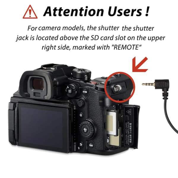 USB C til 2,5 mm udløserkabel erstatning til GH6 GH4/5/6/7 S5II G95