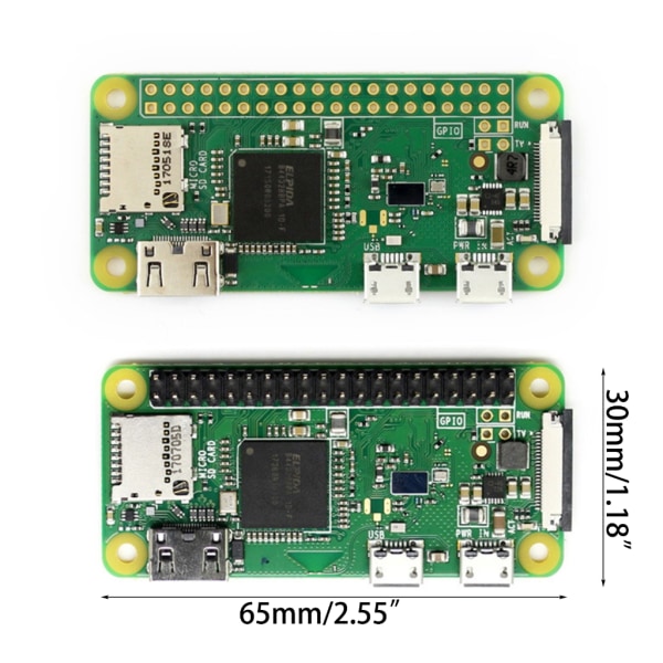 Kompakt för Raspberry Pi Zero W/WH WiFi Bluetooth utvecklingskort med trådlös anslutning för gör-det-själv-projekt B