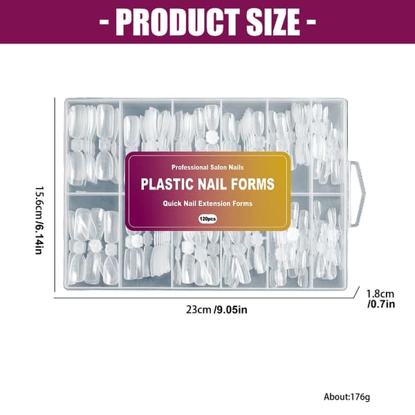 Bulk ABS Unguis Art Set 120 Count Kombinerad Plan Säker Vidhäftning För Modeentusiaster