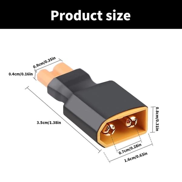 4 stk. XT60 til XT30 batteriladerladeadaptere for FPV-droner