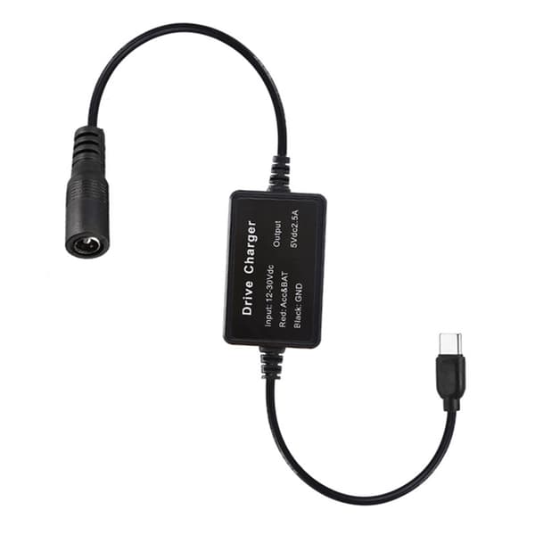 Flera spänningar 9V/12V/24V DC5521 till USB C bilströmkabel 9V 12V 24V ingång