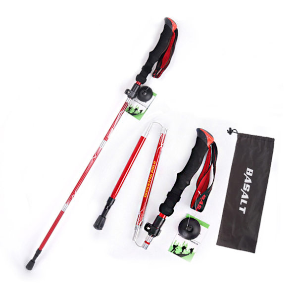 Walking Stick, justerbar hopfällbar utdragbar käpp, lätt flexibel gånghjälp hopfällbar käpp Short Purple