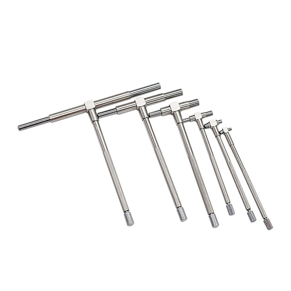 6 st Teleskopiska Mätklockor Set Verktyg 5/16'' till 6'' Räckvidd Mikrometer Precision T-Håls Mätklocka Kolstål Handverktyg