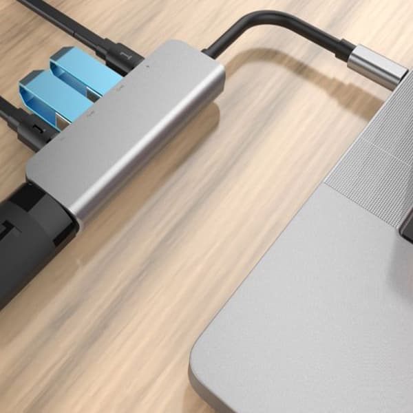 2x USB TypeC HUB Splitter Understøtter PD60W Alumunium-legering Mini Extender Dock