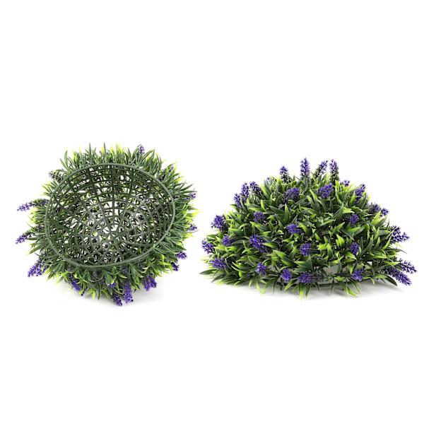 Konstgjord lavendelboll Blomkorg för kreativ konstgjord växt Lavendel Dekorativ boll Topiary boll för balkong D