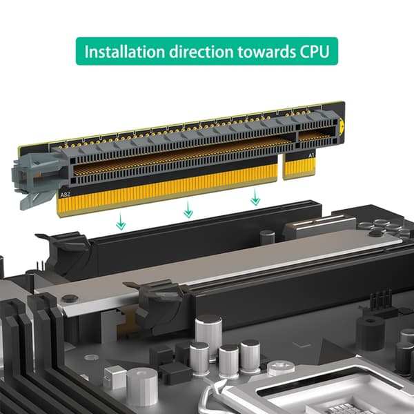 PCIE 16X 3.0 forlængerkort til 1U computerserver specielt chassis tilbehør