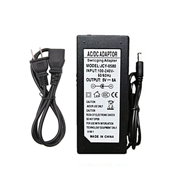 LED Strip Strømforsyningsadapter til DC 5V Lys Transformer AC 100-240V 5.5x2.1-2