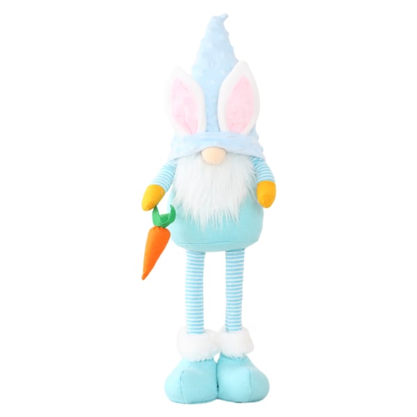 Påskhare Gnome Handgjorda kanin plyschleksaker för dockornamenter Barn Påsk Dec Sky Blue