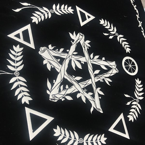Tarot-korttien erikoisliina Pentagrammi Ennustus Alttariliina Lautapeli Onnen Astrologia Sametti Korttialusta