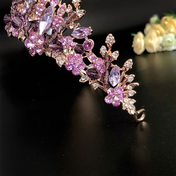 Rhinestones Tiara Krystal Hårbånd Krone Hårbånd til Kvinder Brud Bryllup