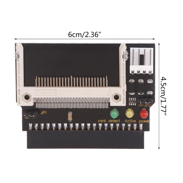 CF Compact Flash Merory Card till 3,5" 40-pin IDE-hårddisk HDD SSD-adapter  40-pin hona till 50-pin hane d618 | Fyndiq