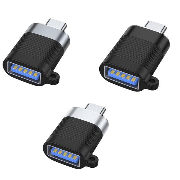 Typ-C till USB3.0-adapter hane till hona konverteringskonverterare Stöd USB3.0 Dataöverföring för telefoner Tabletter Mus Silver