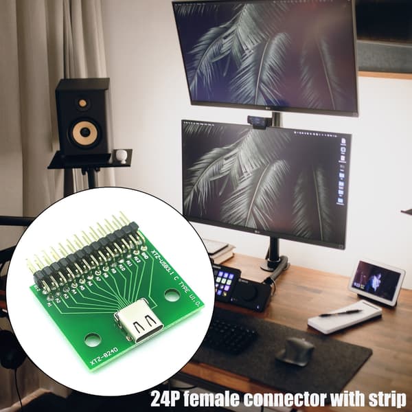 USB 3.1 Typ C Hona Testkort PCB Adapterkontakt Med Stiftlist