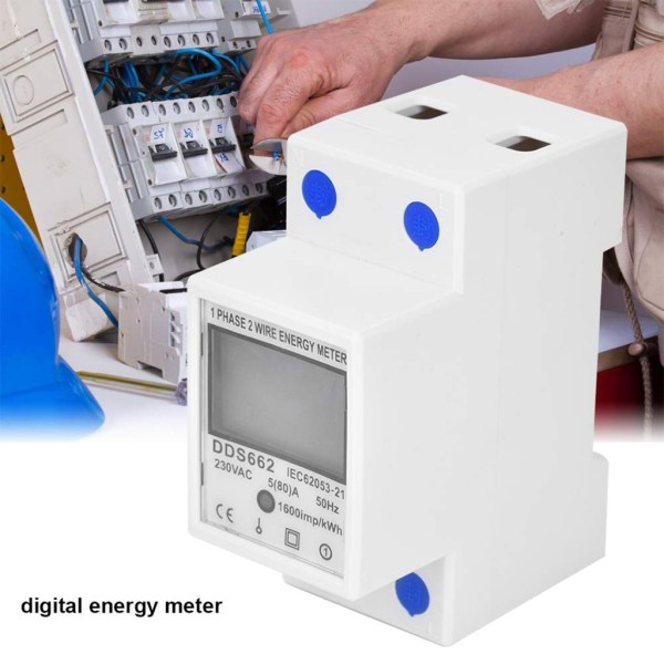 Digital enfas energimätare Testare Elanvändning Monitorer AC230V 80A Ampermeter Power Voltmeter