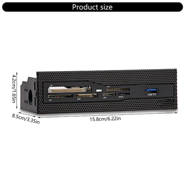 Frontpanel USB3.0 Kortlæser Hurtig Hastighed Intern Design til PC Kabinetter