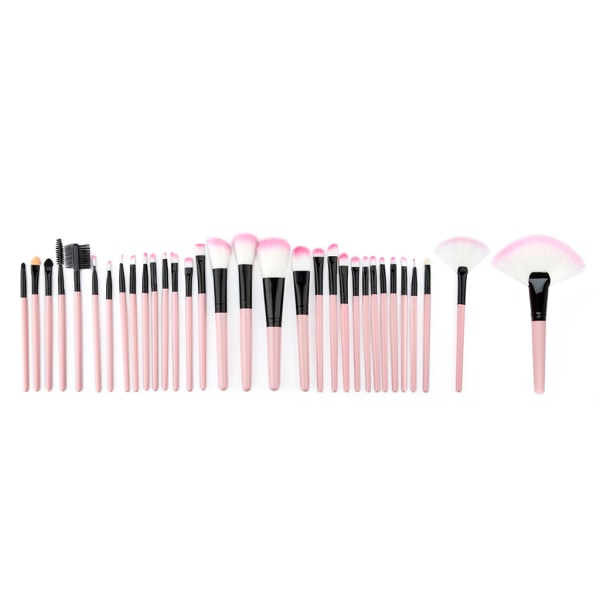 32st Pro Makeup Borstar Kosmetisk verktygssats Ögonbrynsskugga Powder Brush Set Bag Pink